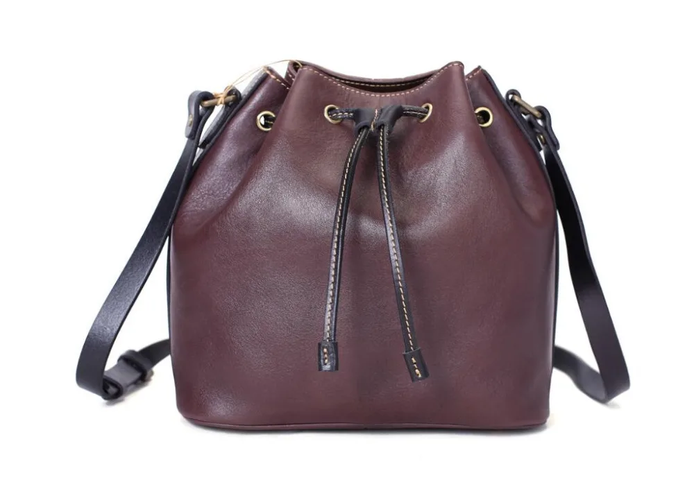leather bucket bag