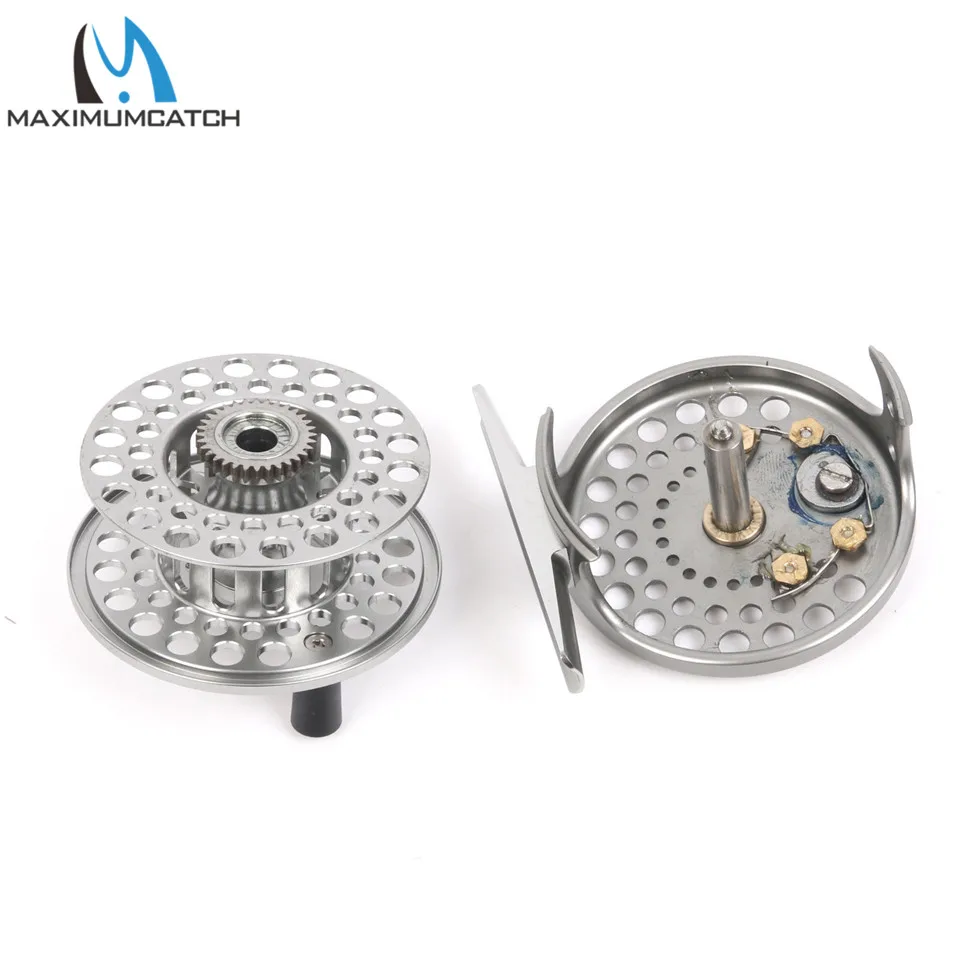 Maximumcatch 2/3/4WT Clicker and Pawl Drag Aluminum Classic Silver Fly  Fishing Trout Reel