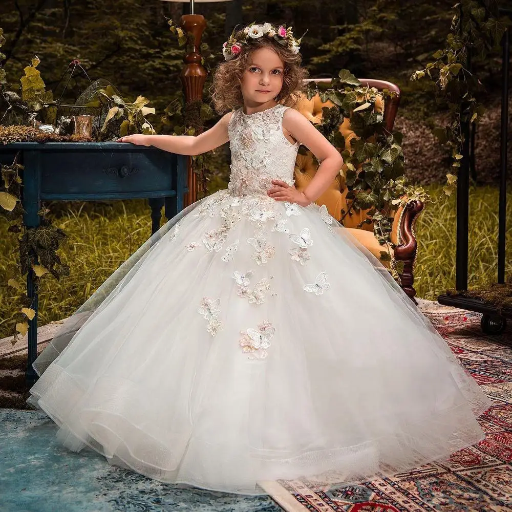 embroidered flower girl dress