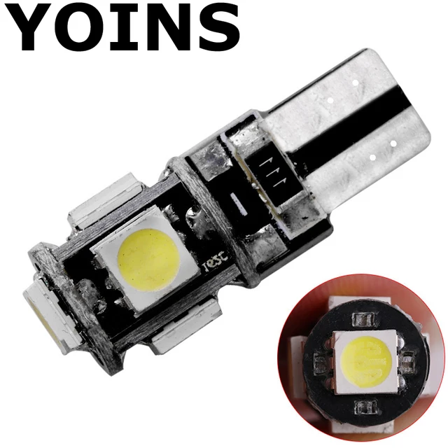 Новый t10 5smd SMD 5050 светодиодный автомобиля светодиодный свет Canbus W5W 194 ОШИБОК белый свет лампы оптом