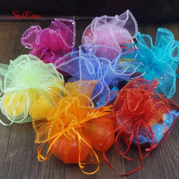 

1000pcs 26cm/35cm Organza Bags Jewelry Packaging Bags Wedding Party Decoration Drawable Gift Bags Pouches 12colors 5z