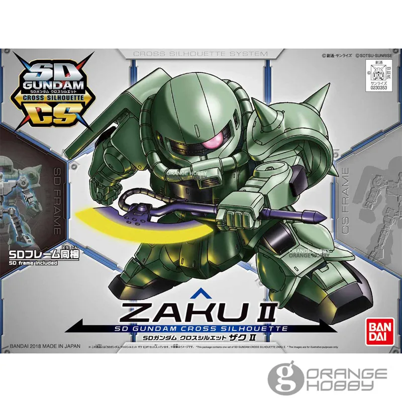 OHS Bandai SD CS Q Ver. Комплект моделей для сборки мобильного костюма Gundam Cross Silhouette Zaku II