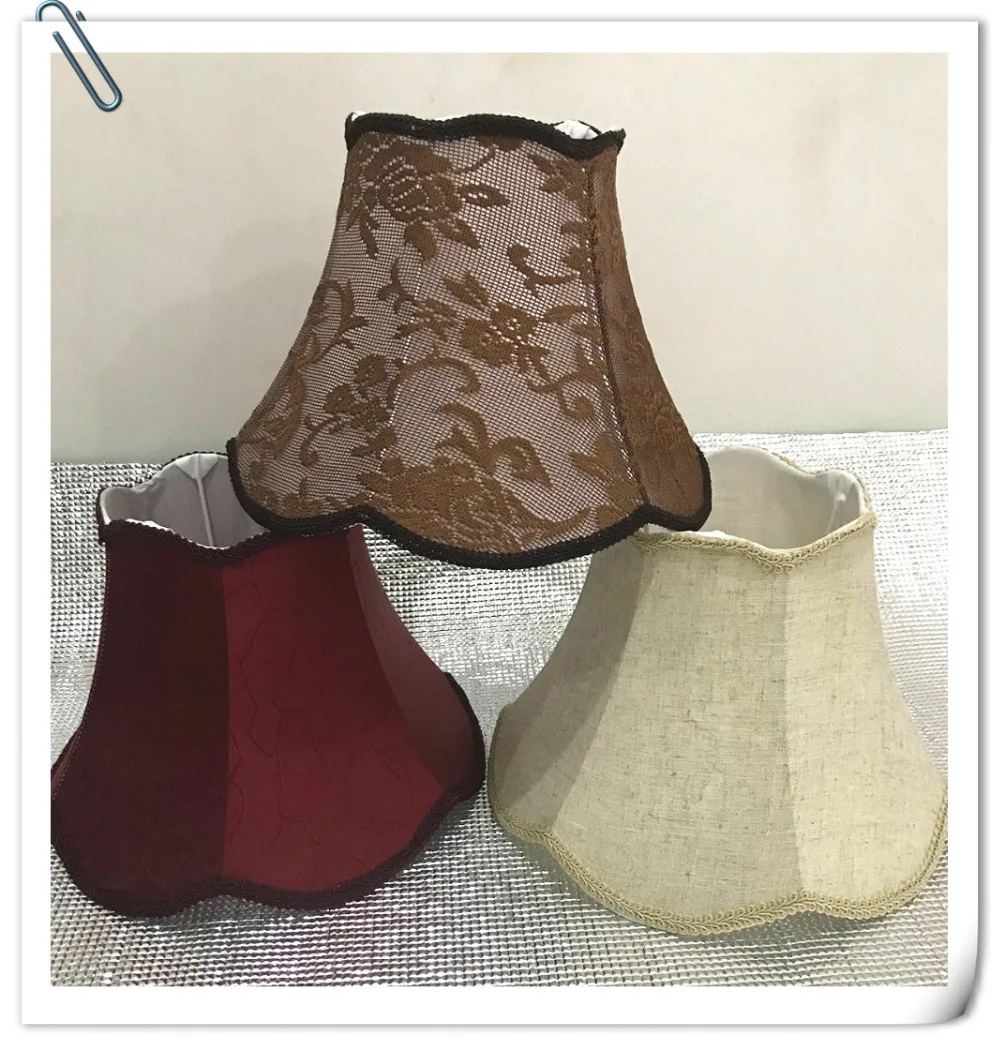 Lamp shade for table Abstract flower Pattern Textile Fabrics Decorative E27 lamp fashionable bedroom cover | Освещение