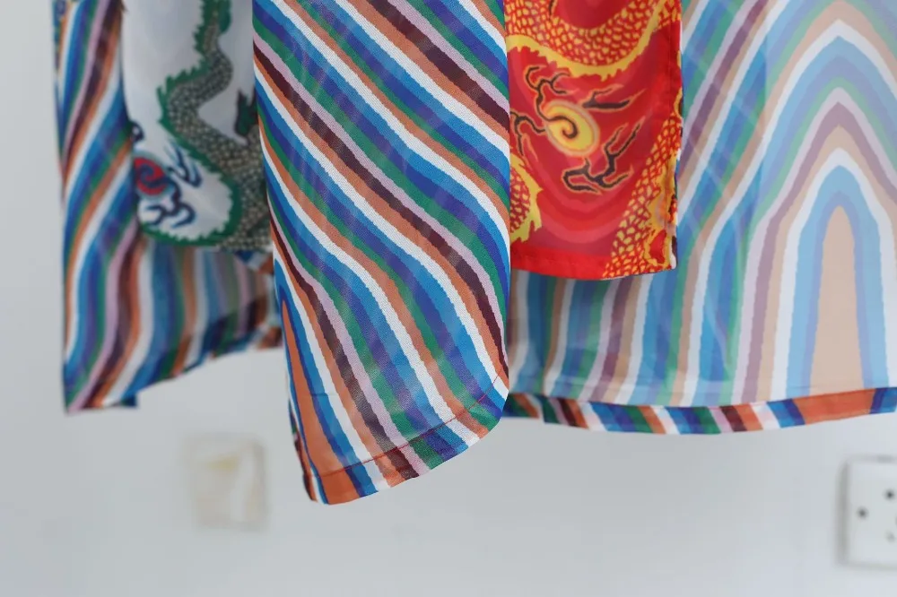 LZJN 2019 Japanese Kimono Cardigan Men Dragon Pattern Print Long Kimono Cardigan Men Thin Mens Kimono Cardigan Jacket Coat  (44)