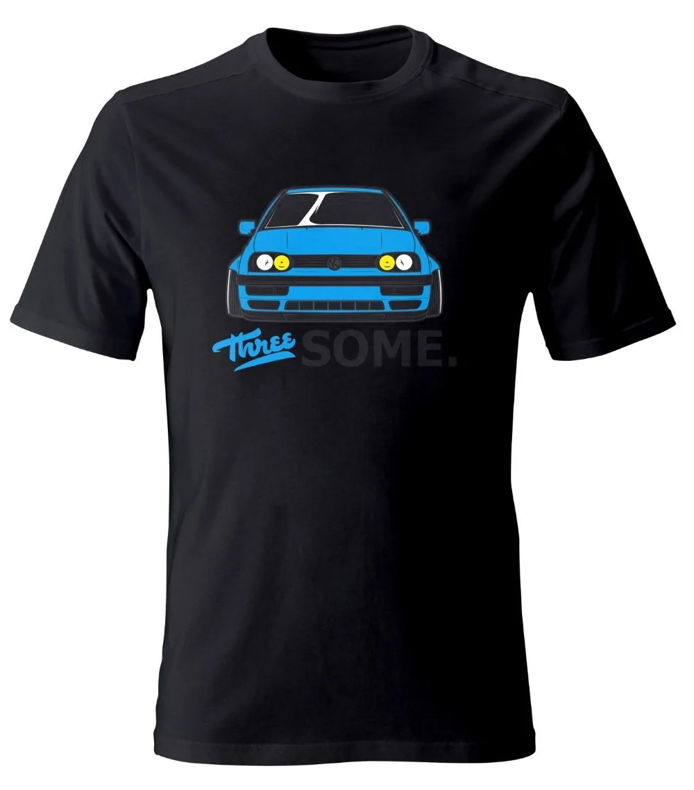Лидер продаж; Новинка Мужская футболка мужская три какой-нибудь Забавный Футболка Германии классических автомобилей Гольфы MK3 GT GTI VR6 1,9 TDI футболка - Цвет: 1