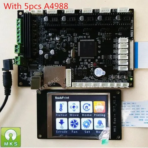 MAKER BASE STM32 MKS Robin integrated circuit mainboard Robin controller mother board with TFT display closed