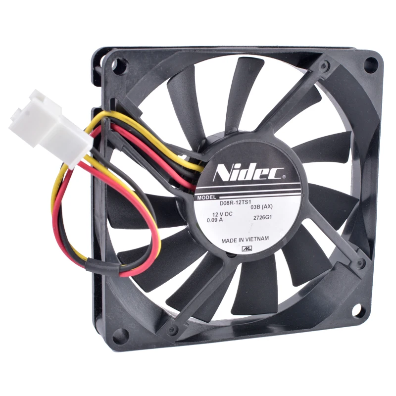 COOLING REVOLUTION D08R 12TS1 8cm 80mm fan 8015 12V 0.09A 3 wire ultra