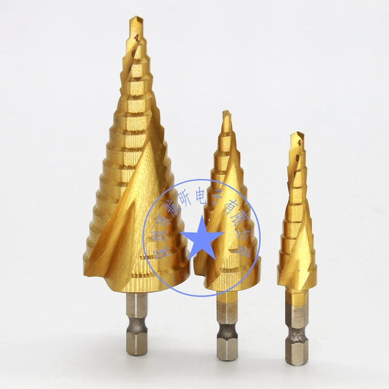 4-20mm HSS high speed steel titanium coating step drilling, ladder drilling woodworking machine