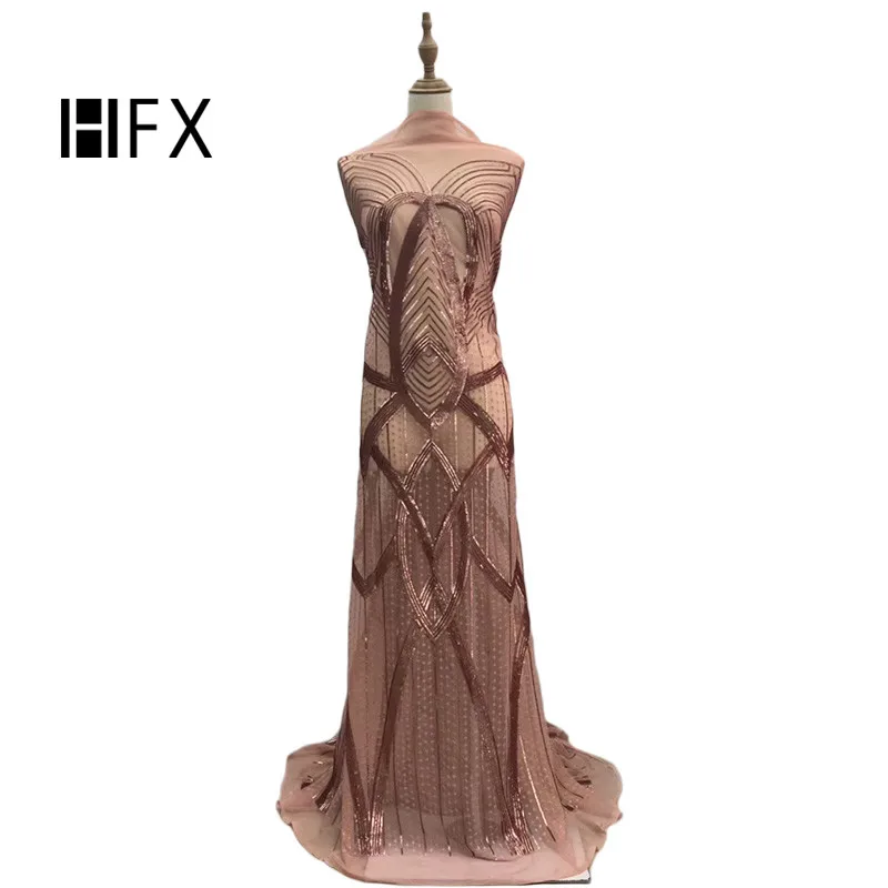 

African Lace Fabric Latest Style Pink 2019 High Quality Lace Fashion French Lace Fabric Tulle Nigerian Sequin Lace Fabrics F1673