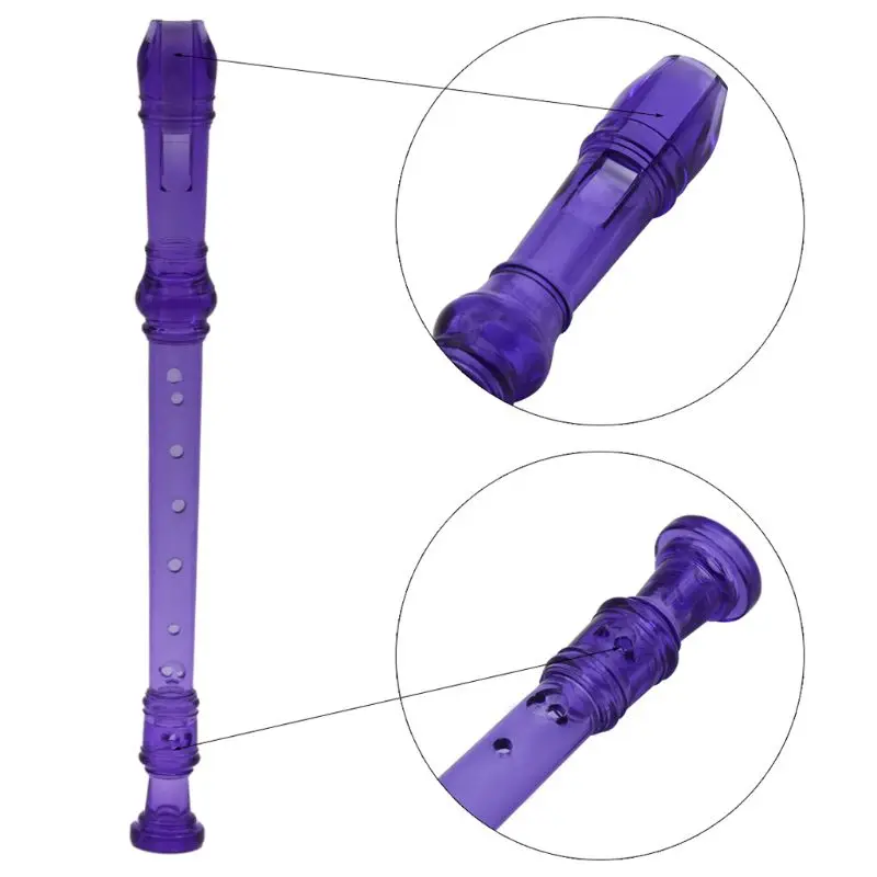 

Soprano Recorder Clarinet Adjustable 8 Holes German Type Long Flute Clear Timbre C Key Instrument New