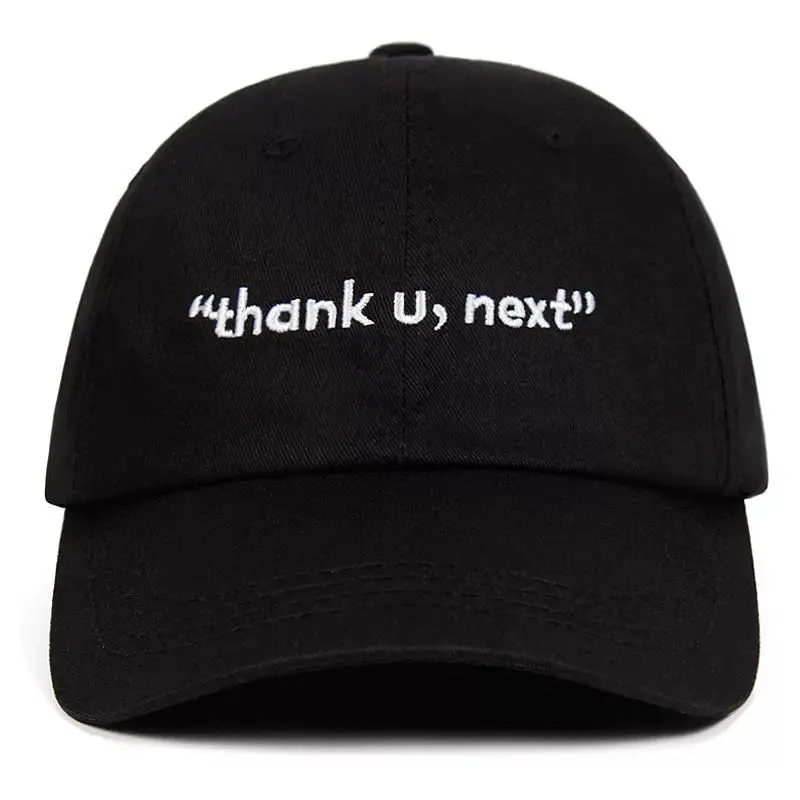 

Thank you, the next baseball cap, Ariana Grand, embroidered daddy cap, man/woman man cap, alphabetical embroidered duck tongue c