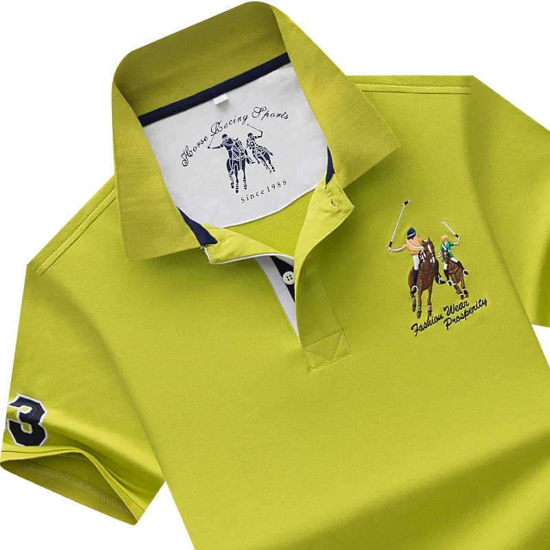 Мужская рубашка поло марки Camisa Polo рубашка Мужская дышащая хлопок Повседневная рубашка поло с коротким рукавом мужские поло Homme