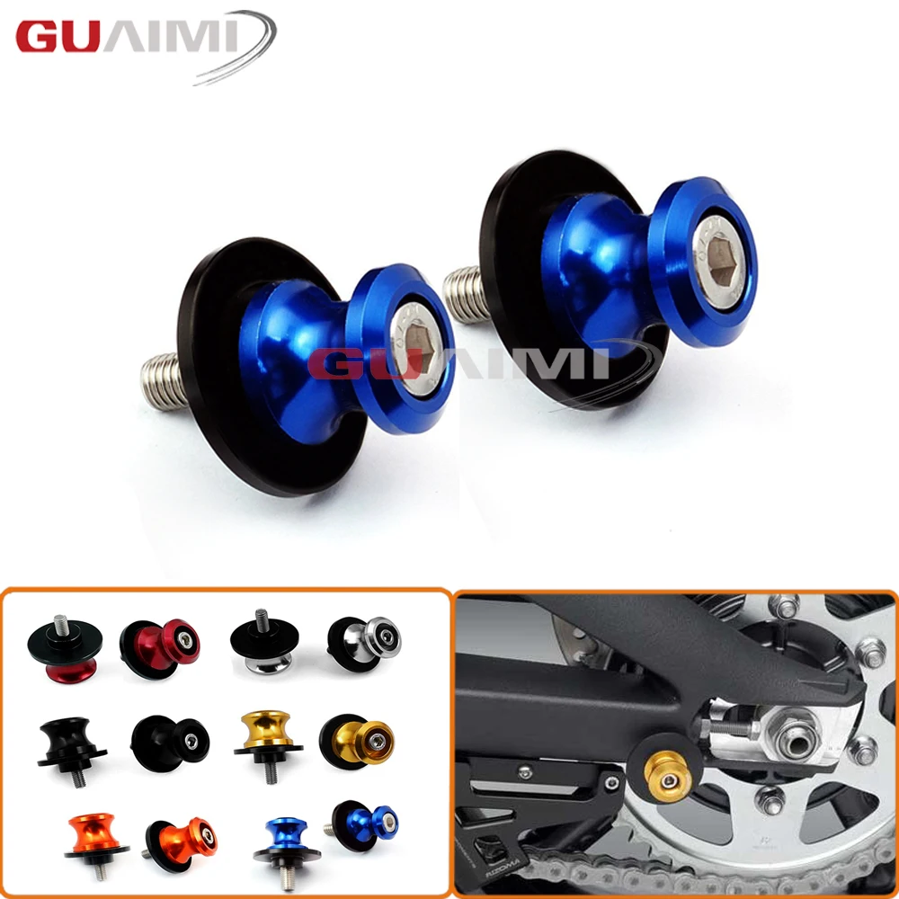 6 мм CNC Swingarm Slider катушки стенд винты синий для Yamaha YZF R1 1998-2014 R6 1999-2014 R6S MT-09 FZ6 FZ8 FZ1 XJR 1300
