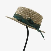 Мода Кентукки Дерби плоская Солнцезащитная шляпа дети лук летние соломенные шляпы для девочек пляжная шляпа 10 цветов chapeau femme подарок