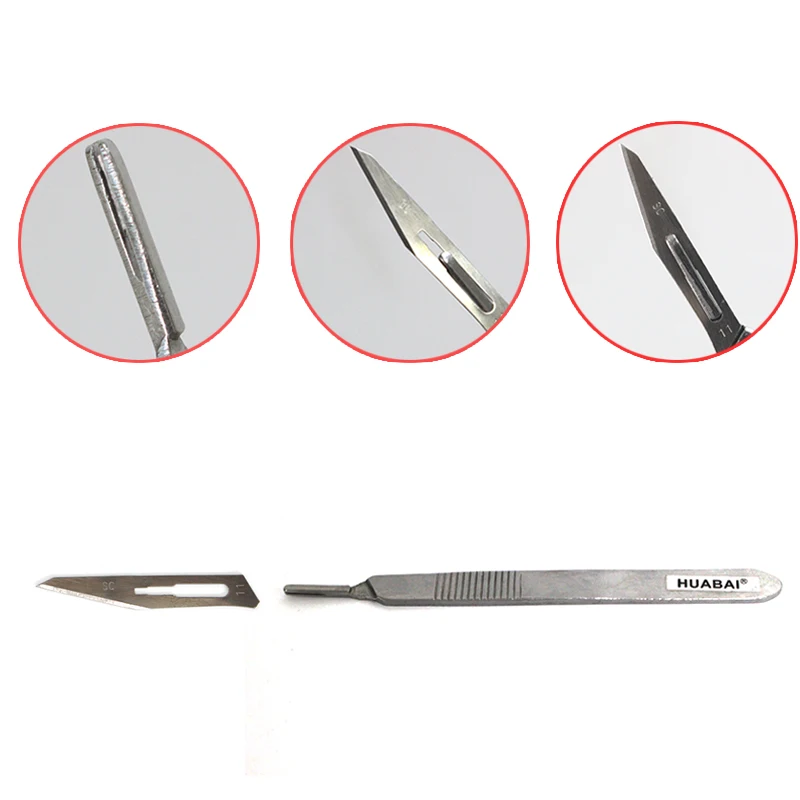 22 шт одноразовый животный хирургический нож для скальпеля из Нержавеющей Стали Хирургический нож для скальпеля многофункциональный нож инструменты
