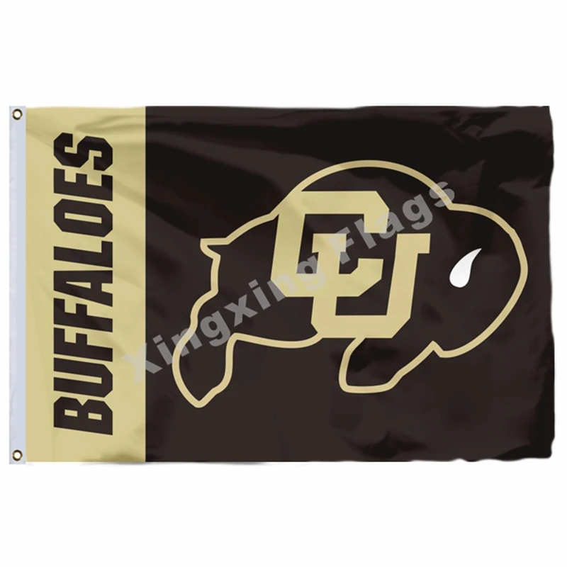 Колорадо Buffaloes Wordmark флаг 3ft X 5ft полиэстер баннер с изображением буйволов Летающий