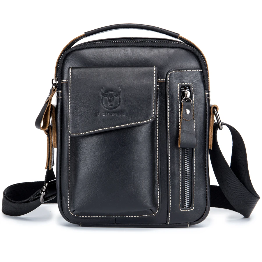 Brand New Genuine Leather Small Casual Handbag Handle Pack Men's Cross Body Shoulder Bag Male Cowhide Messenger Bag For Travel brand genuine leather casual small cross body shoulder bag men s messenger bags male cowhide handle pack handbaf for ipad mini