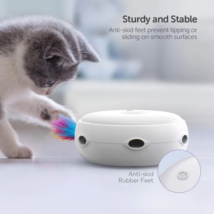 

Electric Cat Toy Smart Teasing Cat Stick Crazy Game Spinning Turntable Cat Catching Mouse Donut Automatic Turntable Cat Toy 18.8