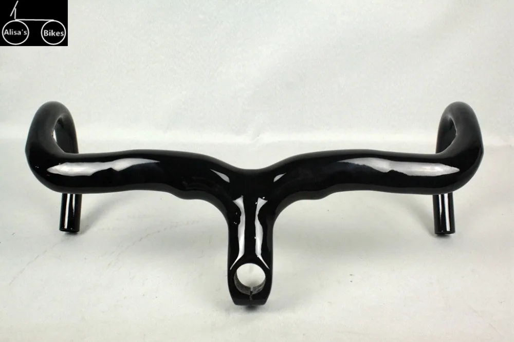 

Good quality carbon road bicycle handlebar integrated with stem Toray t800 carbon fiber road bar carbon road handlebar DIY