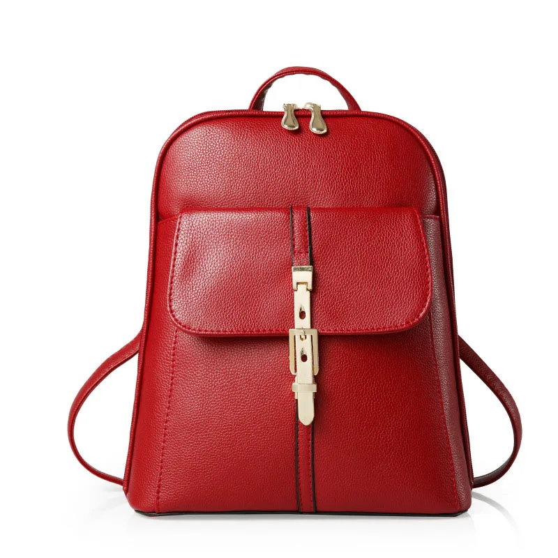 Casual Women PU Leather Backpacks Women Travel Bag Student Bags School Backpack