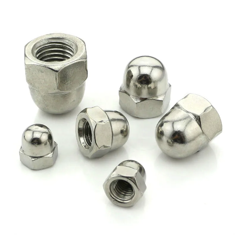 M84-1 M8 Nuts and Head Cap Bolts Stainless Steel Head Screw Head Mechanical Parts Bolt and Non-Slip Nut Combination 20-30-40-50 MM
