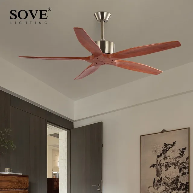 Sove Modern Wooden Ceiling Fan Wood With Remote Control Attic Sove Modern Wooden Ceiling Fan Wood With Remote Control Attic Without Light Dining Room Decorative Home