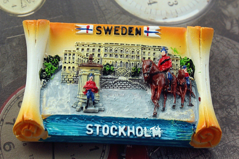 スウェーデンストックホルム観光旅行土産3d樹脂装飾冷蔵庫マグネットクラフトギフトアイデア Travel Souvenir Refrigerator Magnetsdecorative Refrigerator Magnets Aliexpress