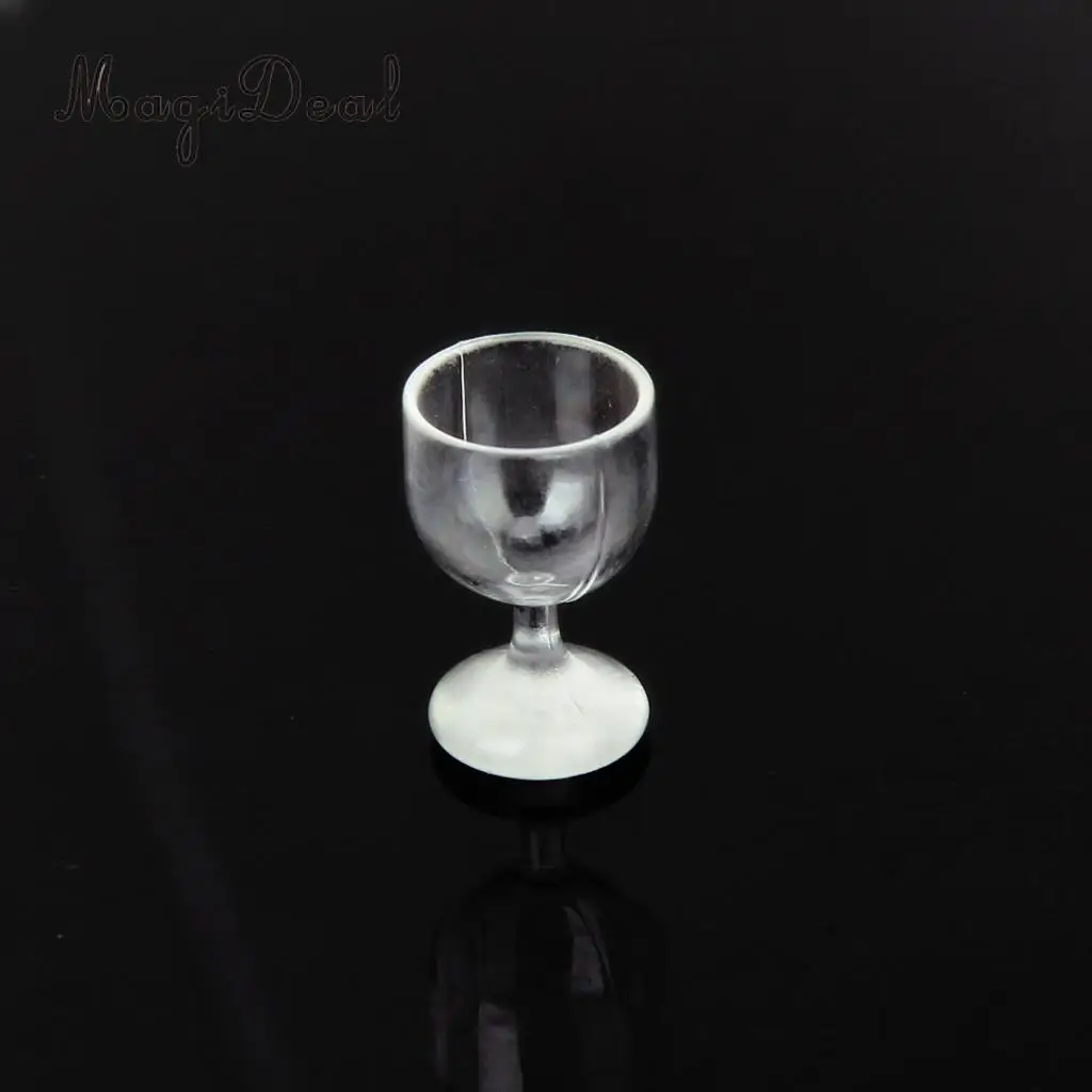 MagiDeal 4Pcs/Set Dollhouse Miniature Kitchen Dinner Wine Goblet Cup for 1/12 Scale Dolls House Pretend Play Children Toys