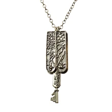 Модное винтажное ожерелье с подвеской для ключей, можно открыть лолиту Гримм, ожерелье для ключей, ожерелье с подвеской, ювелирные изделия для мужчин и женщин