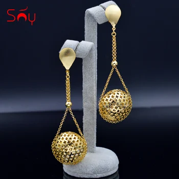 

Sunny Jewelry Long Drop Dangle Earrings Big Ball Earrings Findings For Women Hot Selling Earrings For Wedding Vintage Jewelry
