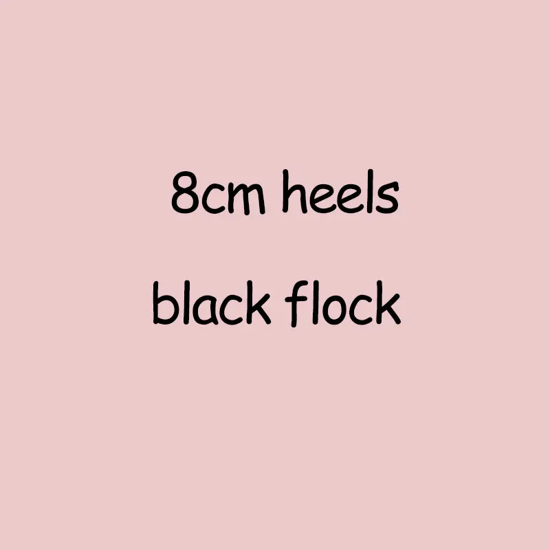 Veowalk/; пикантные женские туфли-лодочки с острым носком и заклепками; обувь на очень высоком ультратонком каблуке; женская модная обувь из лакированной кожи для вечеринок - Цвет: Black Flock 8cm