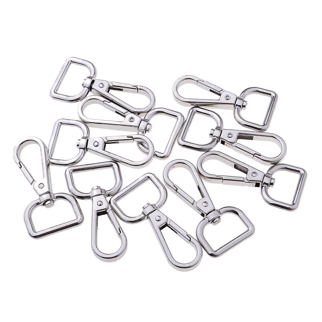 MagiDeal 10Pcs Alloy Swivel Clasps Snap Keychain Ring Hook Clip Key Holder for Men and Women for KeysLanyards
