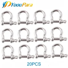 Сплав d-образный якорь Скоба такелажная винтовая для уличный Паракорд кемпинг выживания веревка выживания браслеты Сережка пряжка