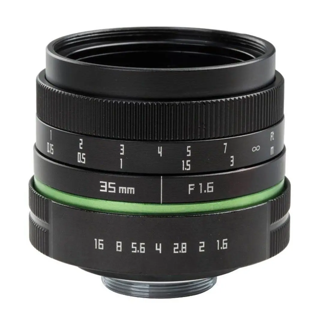 

Mirrorless 35mm F1.6 C-Mount Lens For APS-C Camera M4/3 FX EOSM N1 P/Q J1 V2 J3 V3 E-P1 E-PL1 G1 GF1 GH1 NEX-3 NEX-5 NEX-7 M3