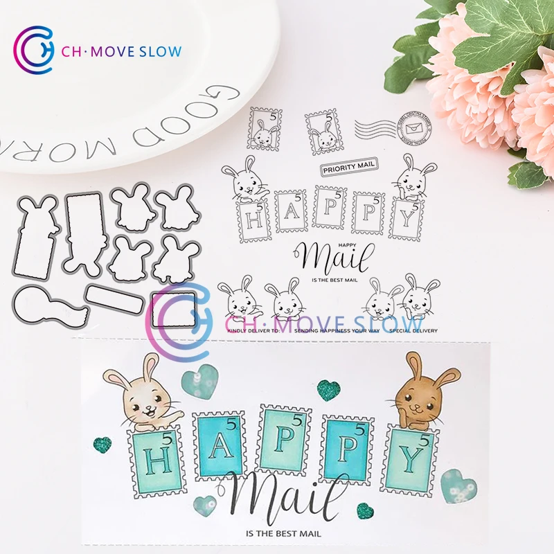 

CH BBunny stamp Metal Cutting Dies and stamps DIY Scrapbooking Card Stencil Paper Cards Album Decoration Paper Cards Decoration