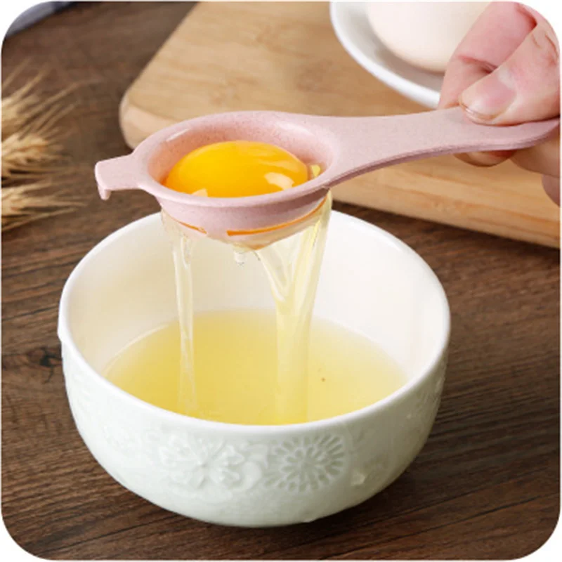 5 pcs Wheat Straw Household White Egg Yolk Seperator Kitchen Cooking Gadget Sieve Tool Separator Dining | Дом и сад