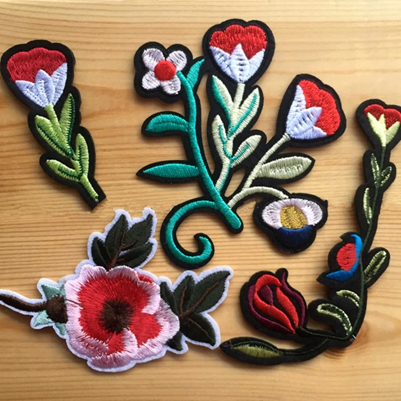 Buy 4pc Mixed Flower Patches For Clothing Iron On