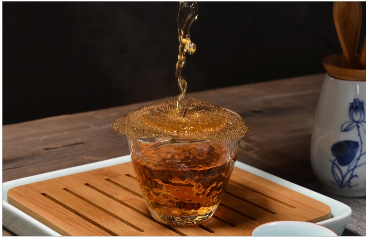 PINNY Bodhi листовой Чайный фильтр медные листья чайное ситечко Китайский кунг-фу чайные аксессуары могут эффективно проникать в чайный лист