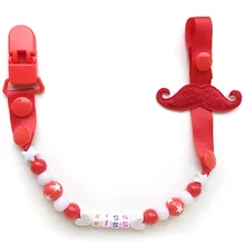 Детские зажимы для усов пустышка из бусин Цепь Звезды милый ребенок Пустышка зажим пластик для ребенка безопасная пустышка цепь B0603