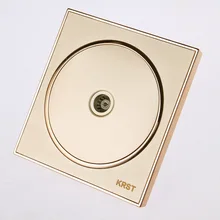 Переключатель гнездо, 86-Тип высокого класса домашнего интерьера круглый Экстрим Золотой Пианино Краски, ТВ разъем Панель, 10A pc110-250v