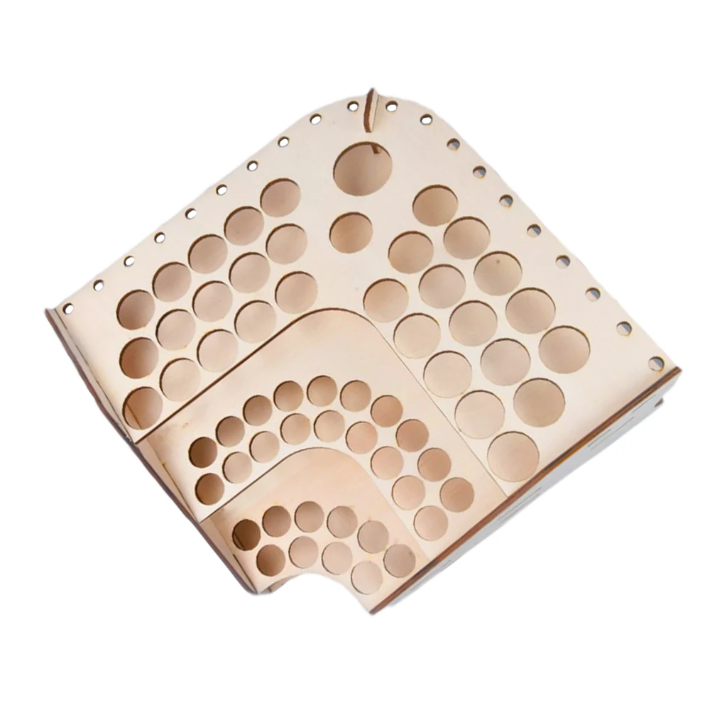 Wooden Storage Rack Stand 75 Holds Acrylic Paint Bottle Model Hobby Parts Painting Brush Tidy Holder #125