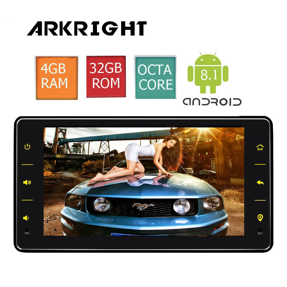 Flash Deal ARKRIGHT 6.2" 1din 4GB 32GB SC9853 Octa Core Universal Car Radio Audio Stereo GPS Navigation Carplay Head Unit Multimedia Player 1