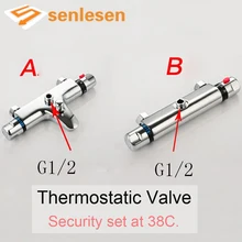 Хромированный термостатический душевой клапан для ванны душевой кран с двумя ручками контроль температуры