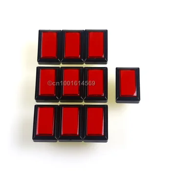 

50mm*33mm 10 x 5V Rectangular LED Illuminated Arcade LED Button For Arcade Joystick PC Controller Computer Game & MAME Game- Red