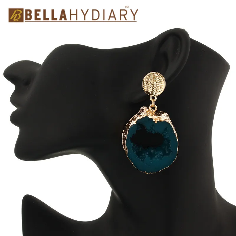 druzy earrings jewelry Ohrringe bijoux earings earring earing pendientes brinco big earrings vintage jewelry wedding earrings geometric earrings long earrings gifts for women resin earrings korean earrings (4)