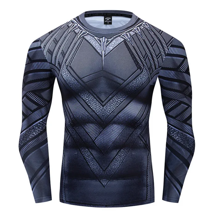

2019 New Black panther War clothes 3D Printed Compression Shirt Avengers T-shirt Men Tshirts For Male Halloween Cosplay Costume
