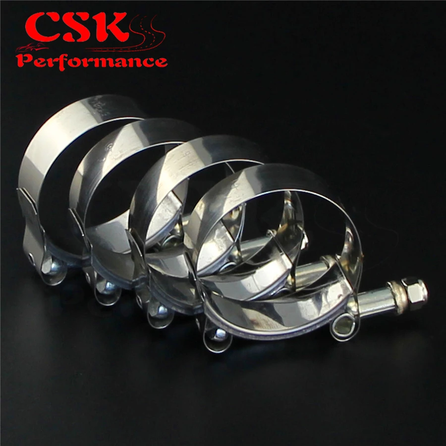 4pcs x 2"/51MM Silicone Turbo Pipe Hose T bolt Clamps Stainless Steel