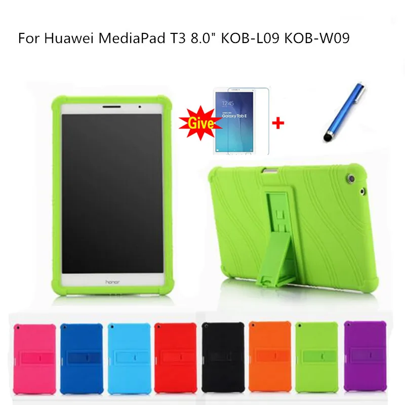 

Ultra Thin Colorful Silicon+PC Leather case for Huawei MediaPad T3 8.0 KOB-L09 KOB-W09 tablet funda for Honor Play Pad 2 8.0