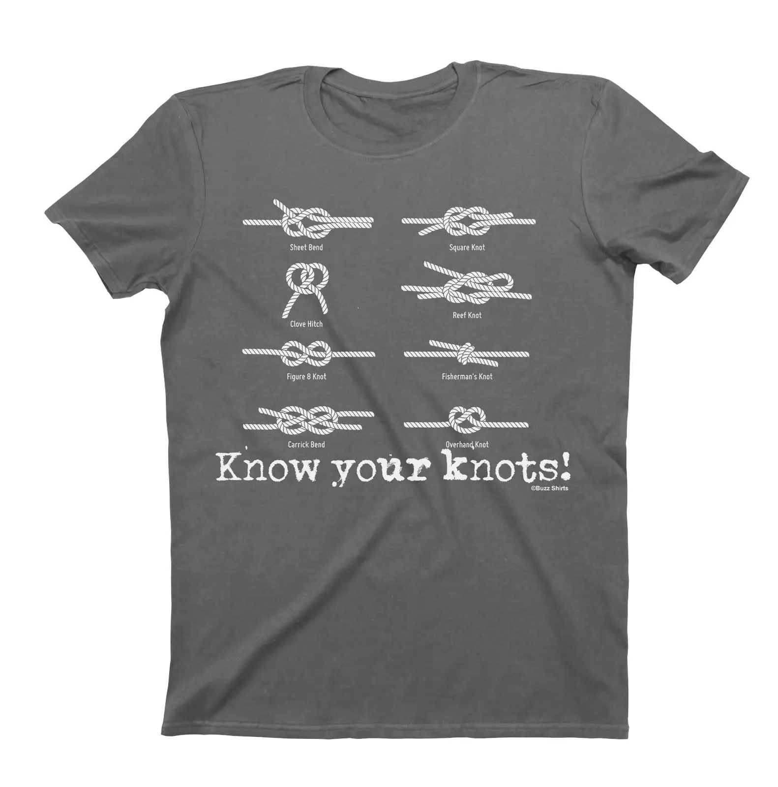 Футболка с надписью Know Your Knots SAILING Herren Damen унисекс подходит для лодок летняя