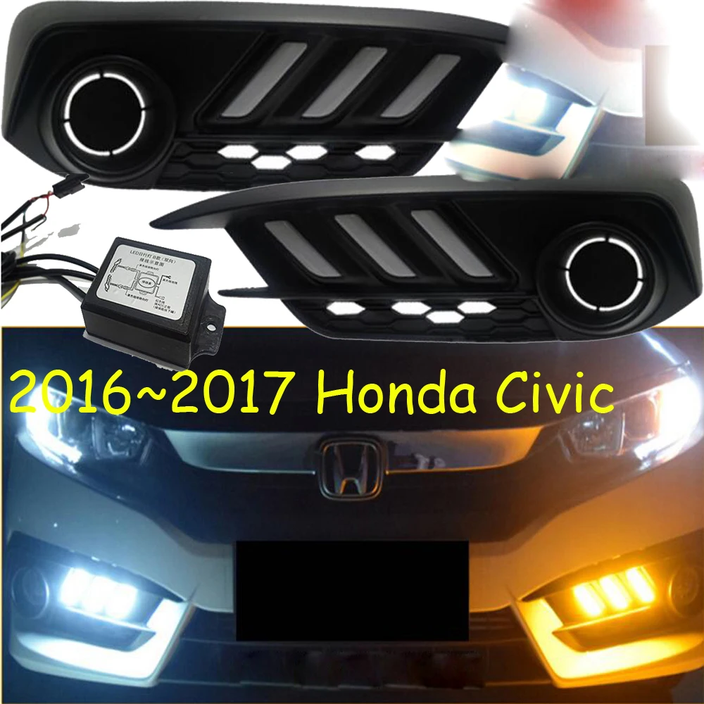 СВЕТОДИОДНЫЙ DRL Габаритные огни для Civic 10th 2016 2017 2018 указатели поворота желтый